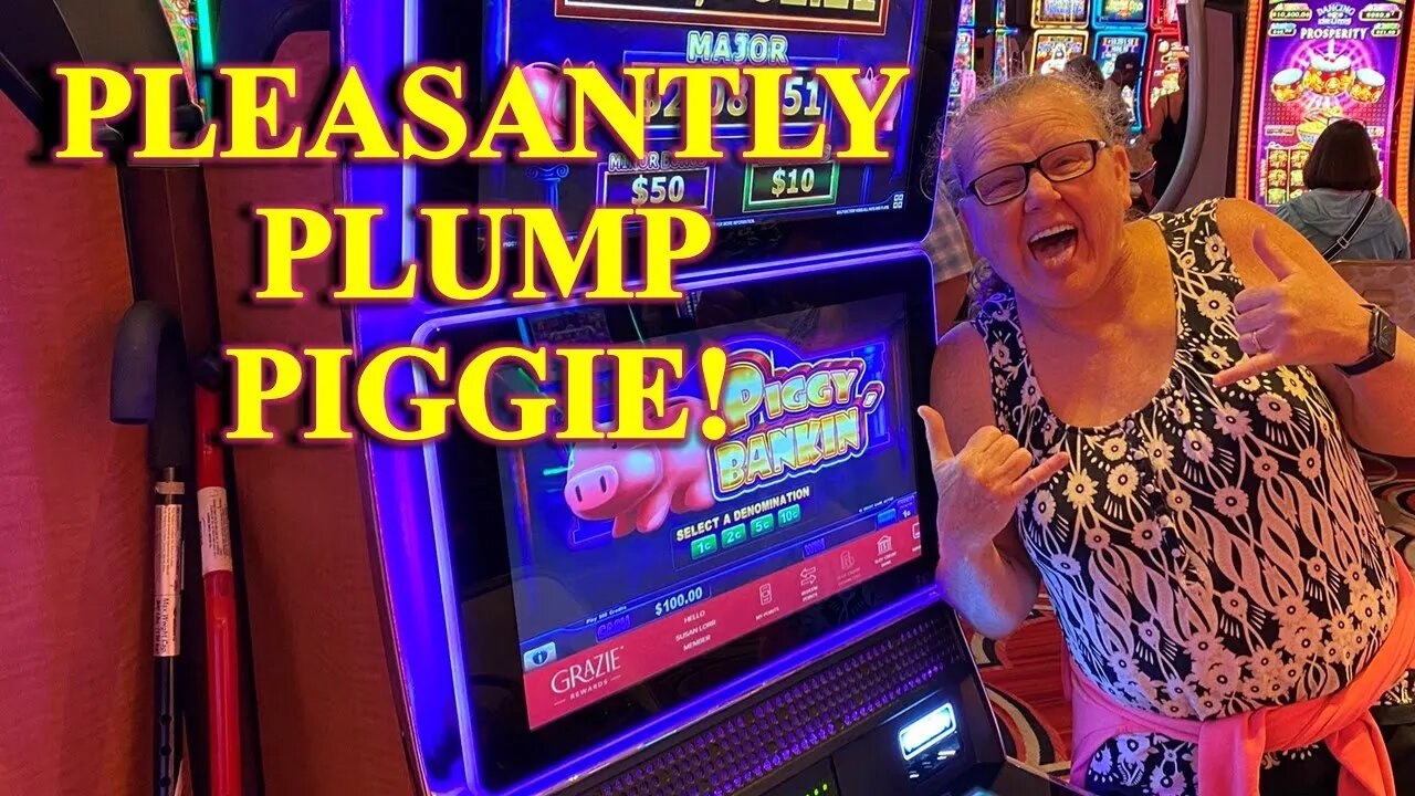 Slot Machine Play - Lock-it-Link, Piggie Bankin' - We Got a 'Pleasantly Plump' Piggie!