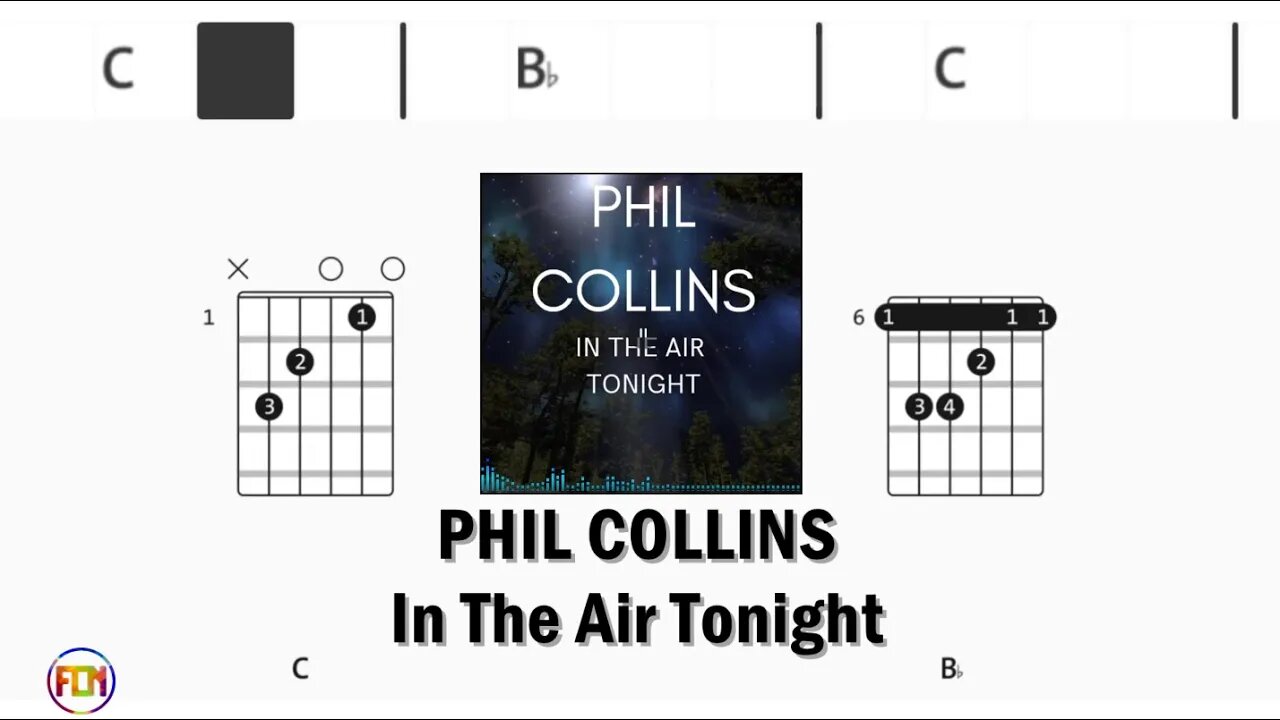 PHIL COLLINS In The Air Tonight - FCN Guitar Chords & Lyrics HD