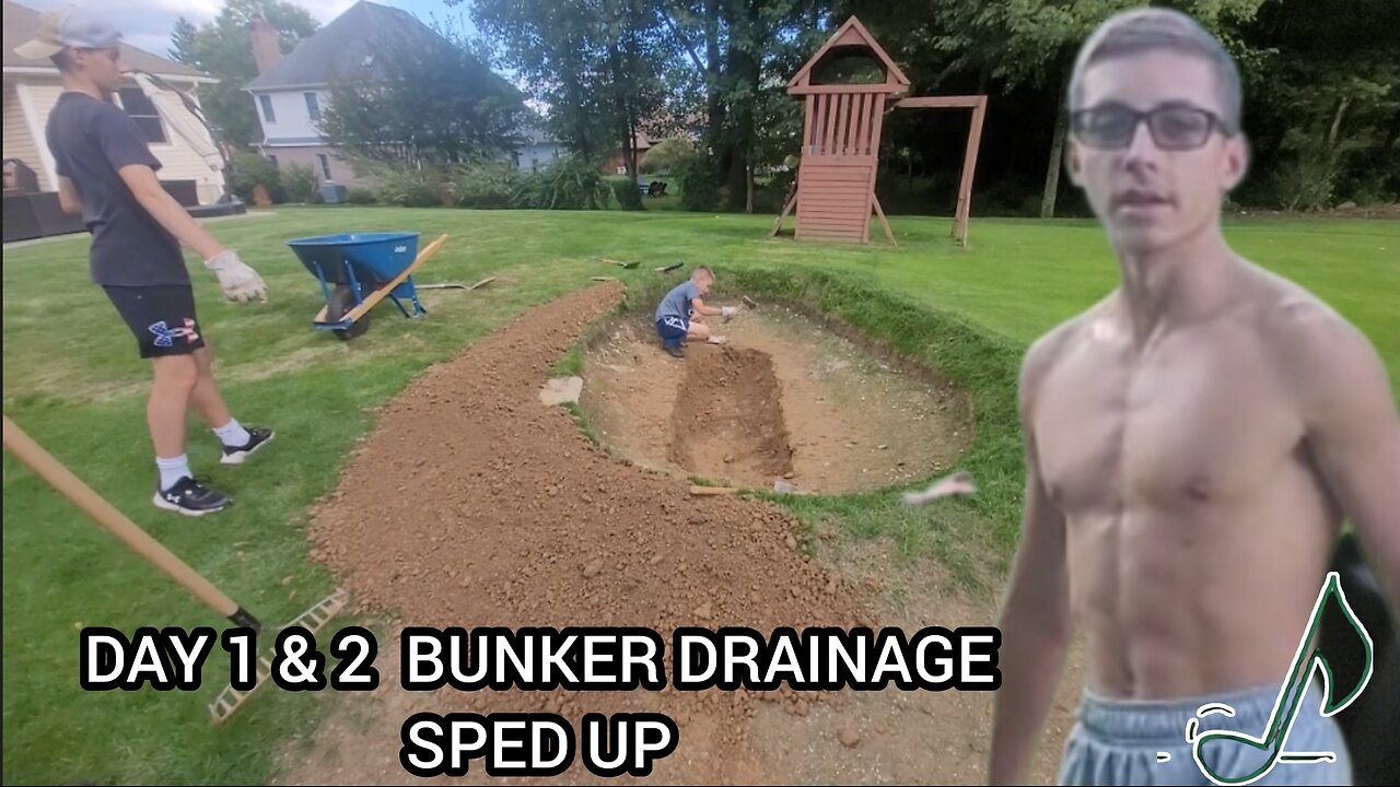 Timelapse: Backyard Bunker Drainge Digging Days 1 & 2 | SPED UP