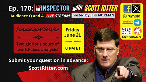 Ask the Inspector Ep. 170 (streams live on June 21 at 8 PM ET)