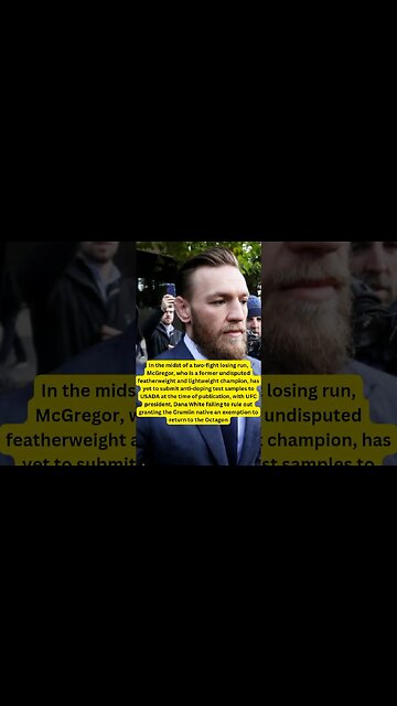 Conor McGregor's manager delivers an update on his USADA status #shorts