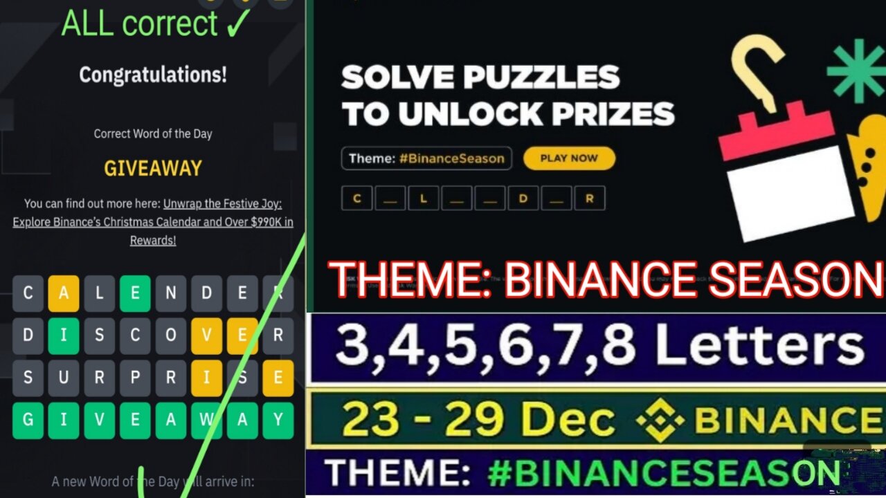 WOTD THEME Binance season ALL CORRECT LETTERS ANSWERS WORD OF THE DAY WODL