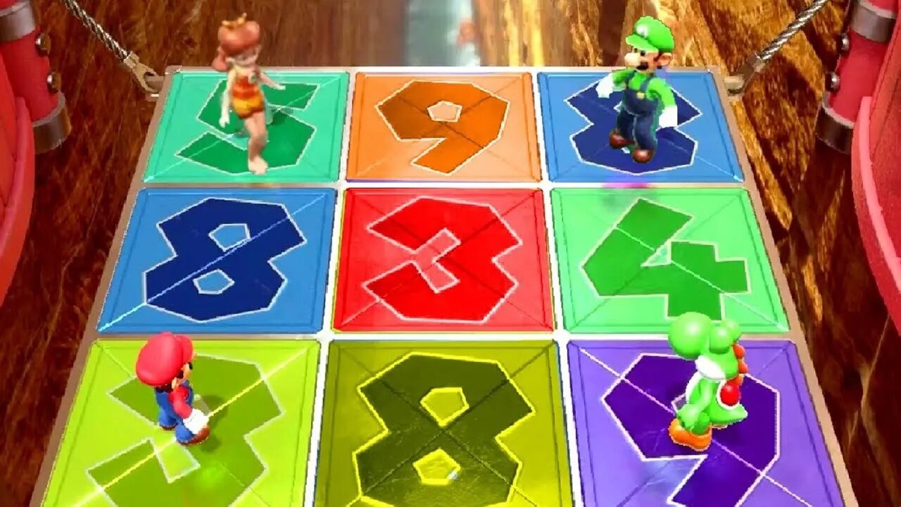 Mario Party Superstars - SwimSuit Daisy vs Mario vs Luigi vs Yoshi