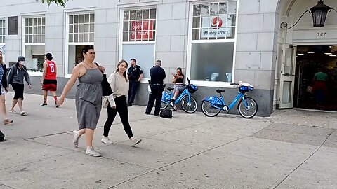 Boston police arrest two individuals with blue bikes on Boylston Street