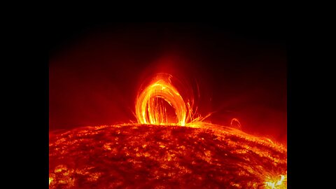NASA Fiery Looping Rain on the Sun