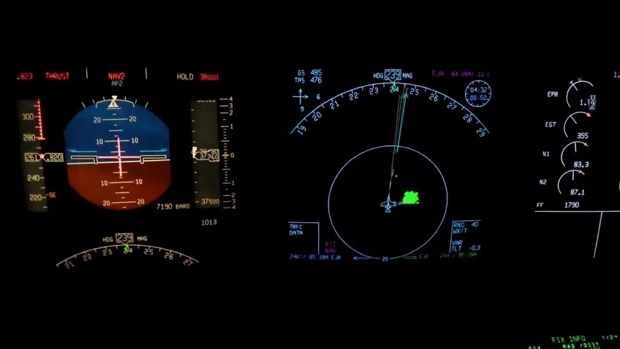 MD-11F Flying Around Thunderstorms - Part 4 (Spanish)