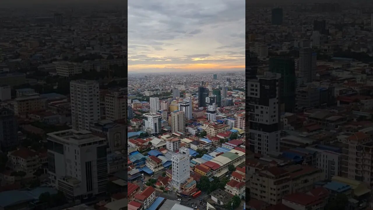 Sunset 🌇 Rooftop Phnom Penh Cambodia 🇰🇭 #cambodia #phnompenh #expat #sunset