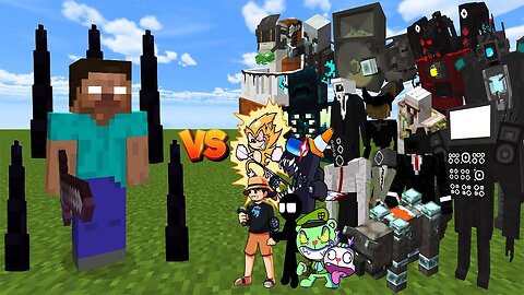 HEROBRINE vs. 20 RANDOM MOBS!