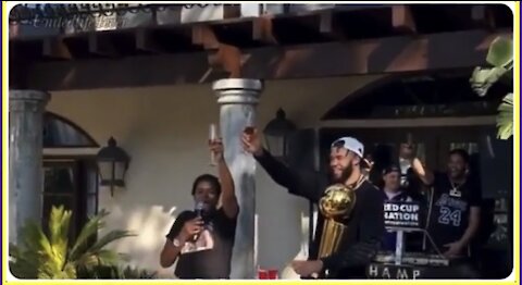 Lakers JaVale McGee family surprise him with 3 times champion party