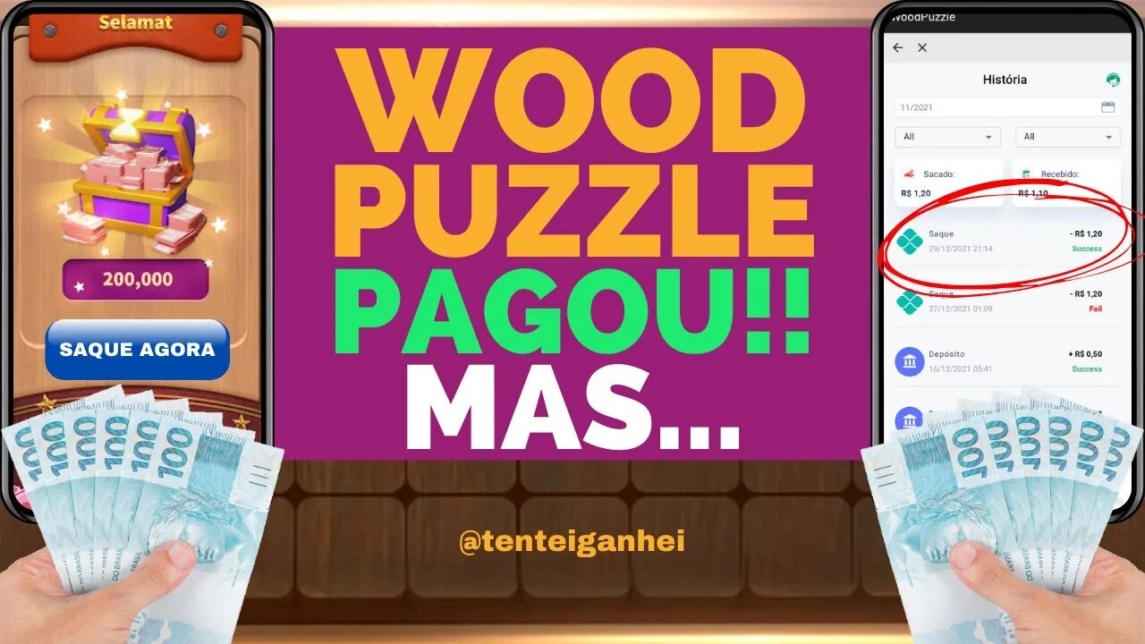 💲 WOOD PUZZLE PAGOU!!! - Vale a pena baixar o Wood Puzzle? 💲