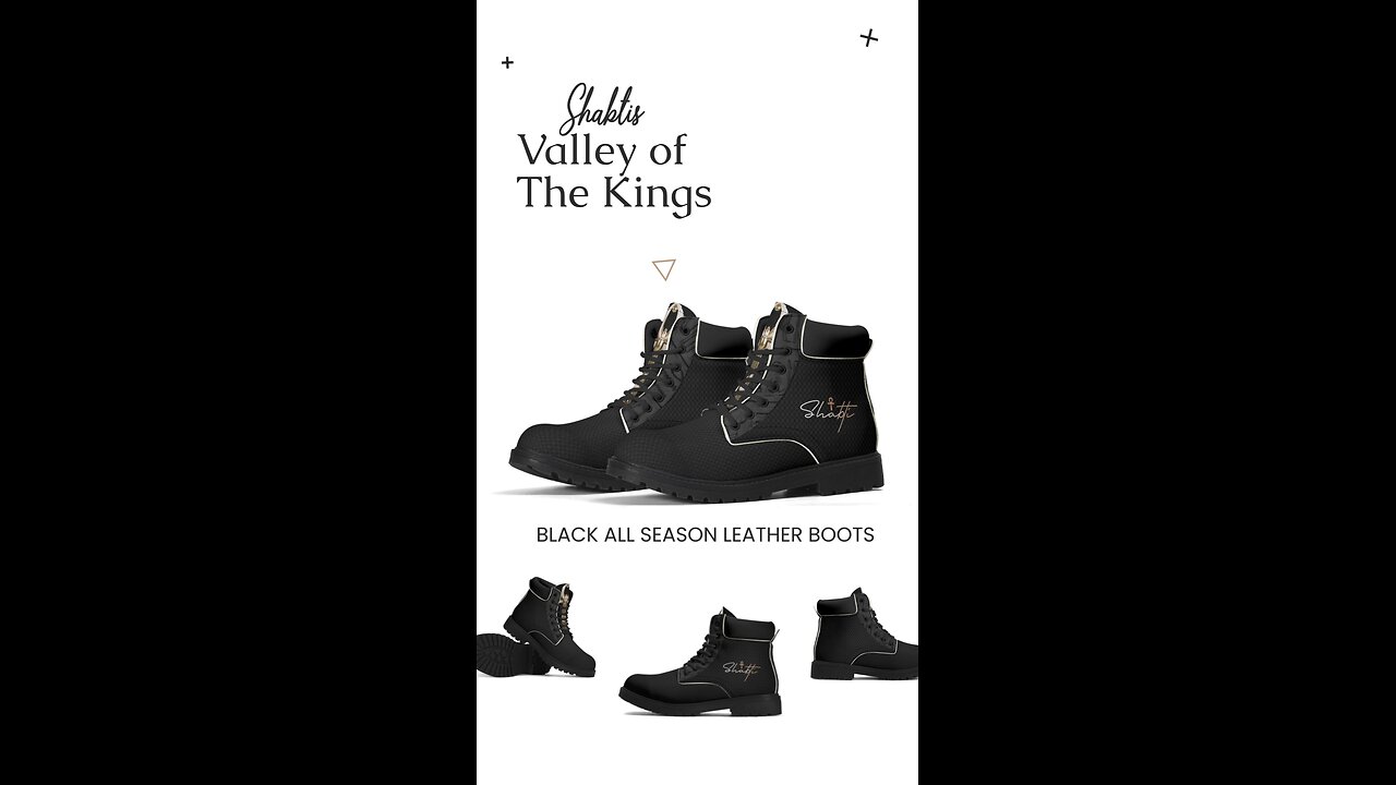 Shabtis 'Valley of the Kings' Black All Season Leather Boots🔥
