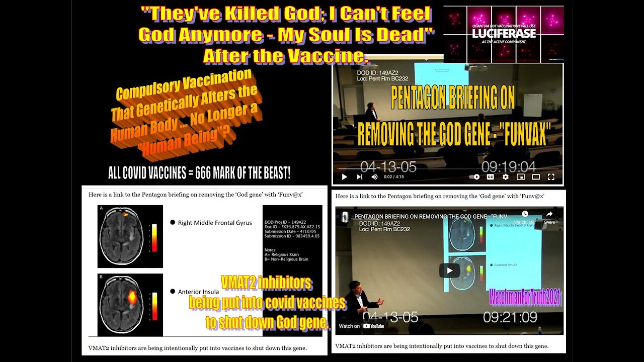 Penatgon Briefing on Removing the God Gene (Funvaxx)