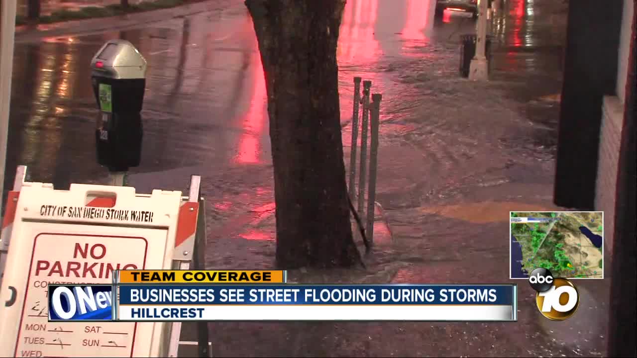 Businesses see street flooding, drivers see more potholes during storms