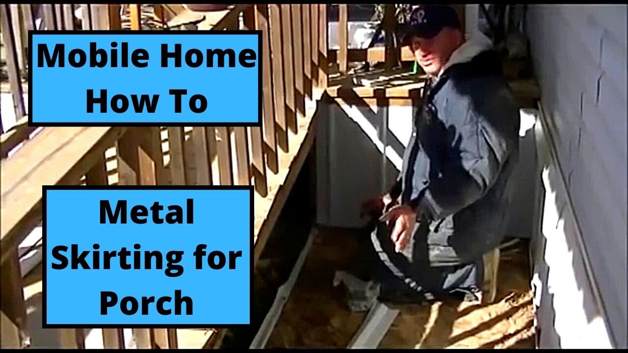 Mobile Home Metal Skirting Install to a Porch