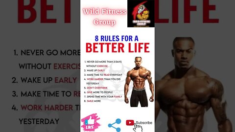 🔥8 rules for a better life🔥#fitness🔥#wildfitnessgroup🔥#shorts🔥