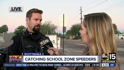 Police work to catch school zone speeders