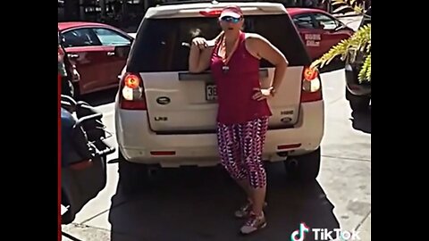 Annoying Karen Thinks She Can Reserve A Parking Spot With Her Body