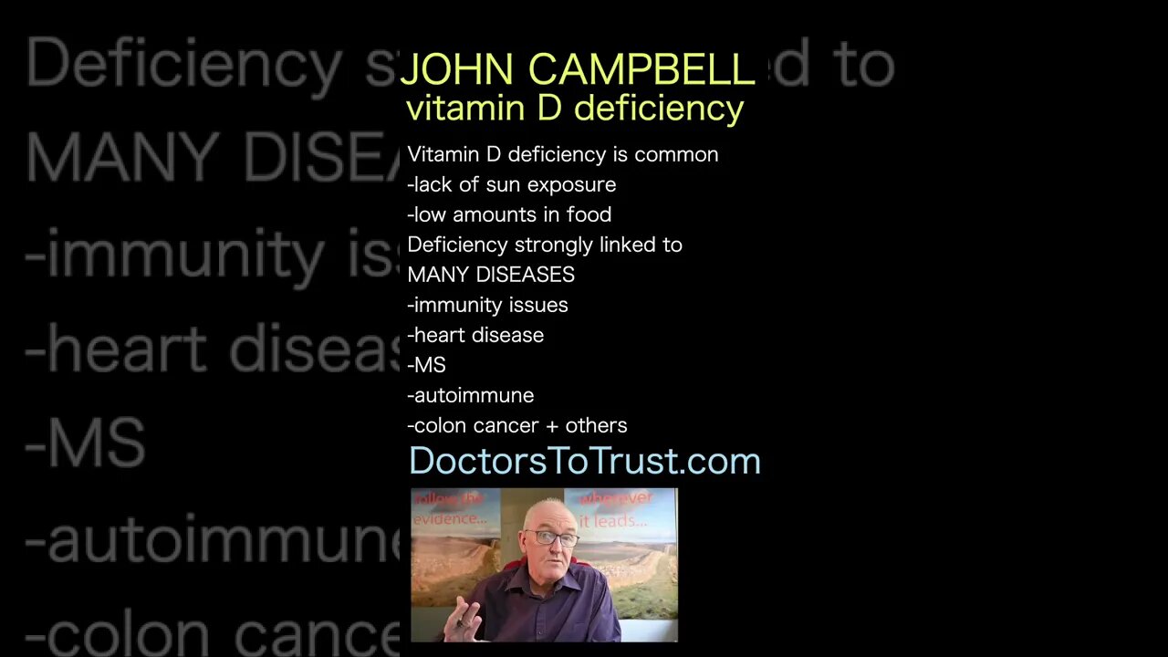 John Campbell: D3 deficiency causes many diseases