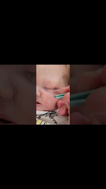 Removing Eyelashes from Silicone Baby #shorts