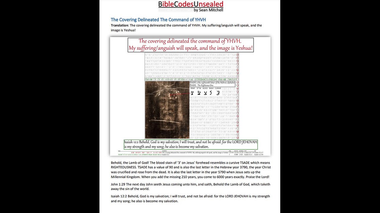 062624 Faultline Grace -729 to 1111 YHVH said: What have they seen? The fire of the Bible Code