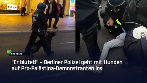 "Er blutet!" – Berliner Polizei geht mit Hunden auf Pro-Palästina-Demonstranten los