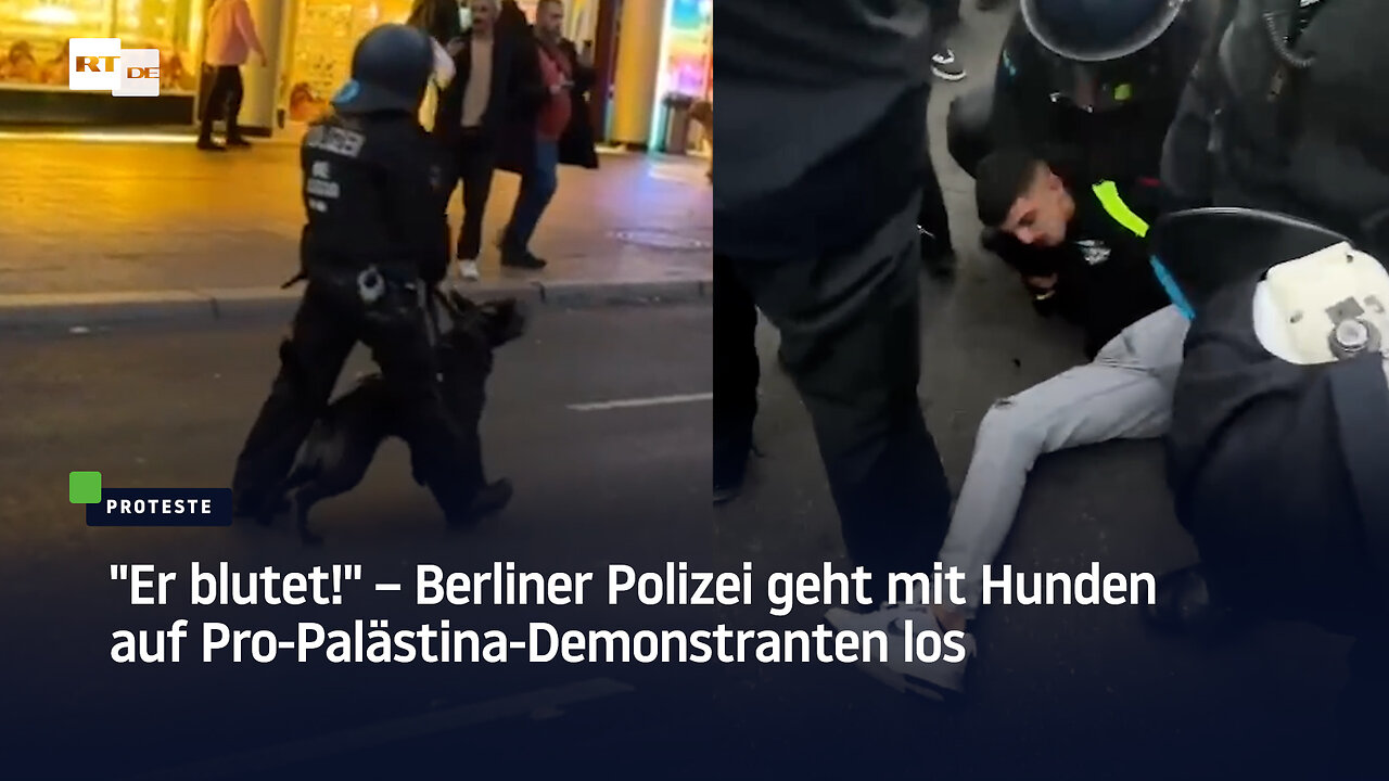 "Er blutet!" – Berliner Polizei geht mit Hunden auf Pro-Palästina-Demonstranten los