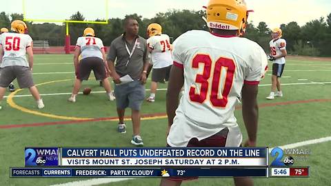 Calvert Hall puts undefeated record on the line against Mount St. Joseph