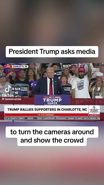 President Trump Asks Media To Show The Crowd