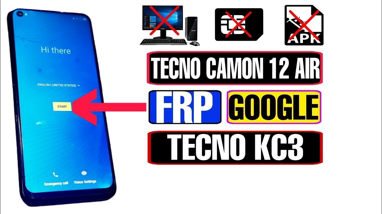 Tecno Camon 12 Air Frp Bypass l Tecno Kc3 Frp Bypass Unlock Without Pc