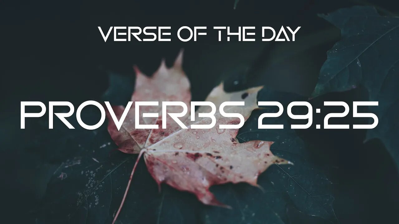 October 3, 2022 - Proverbs 29:25 // Verse of the Day