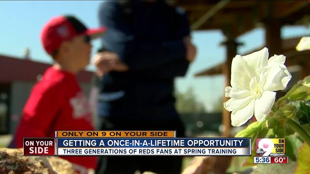 At Reds spring training, 8-year-old gets once-in-a-lifetime opportunity