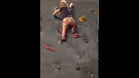 Baby climbing indoors