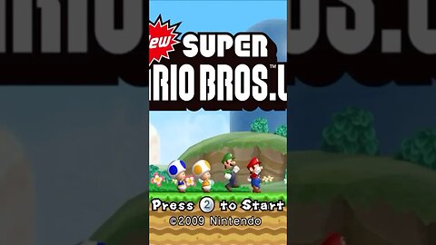 New Super Mario Bros Wii Title Screen Nostalgia! #shorts