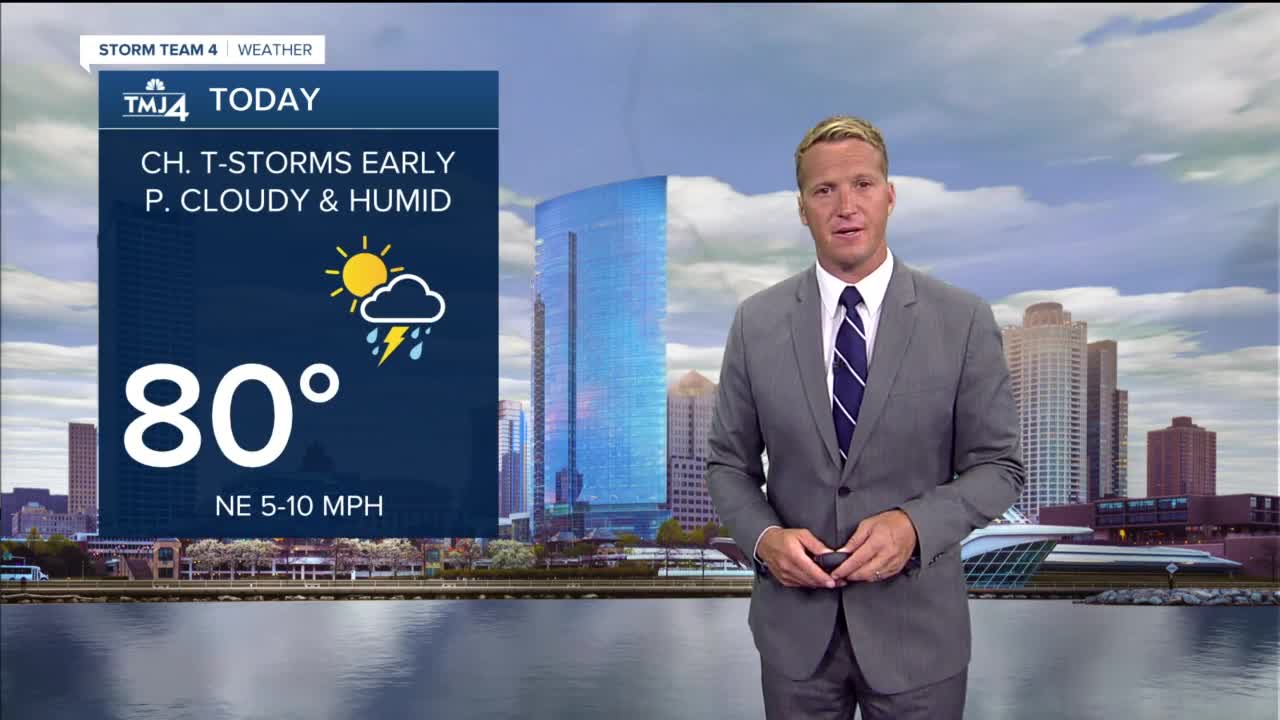 Storms moving out as the sun rises; still humid Tuesday
