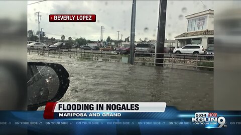 Flooded streets in Nogales