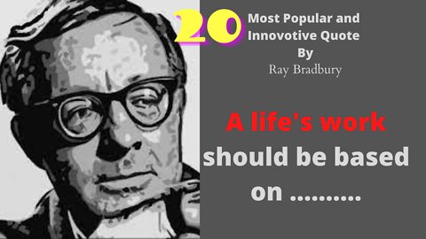 20th century American Writer,author Ray Bradbury