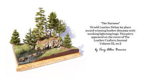 Diorama, Working Lightning bugs, Pine Tree Diorama, River Cliff Diorama