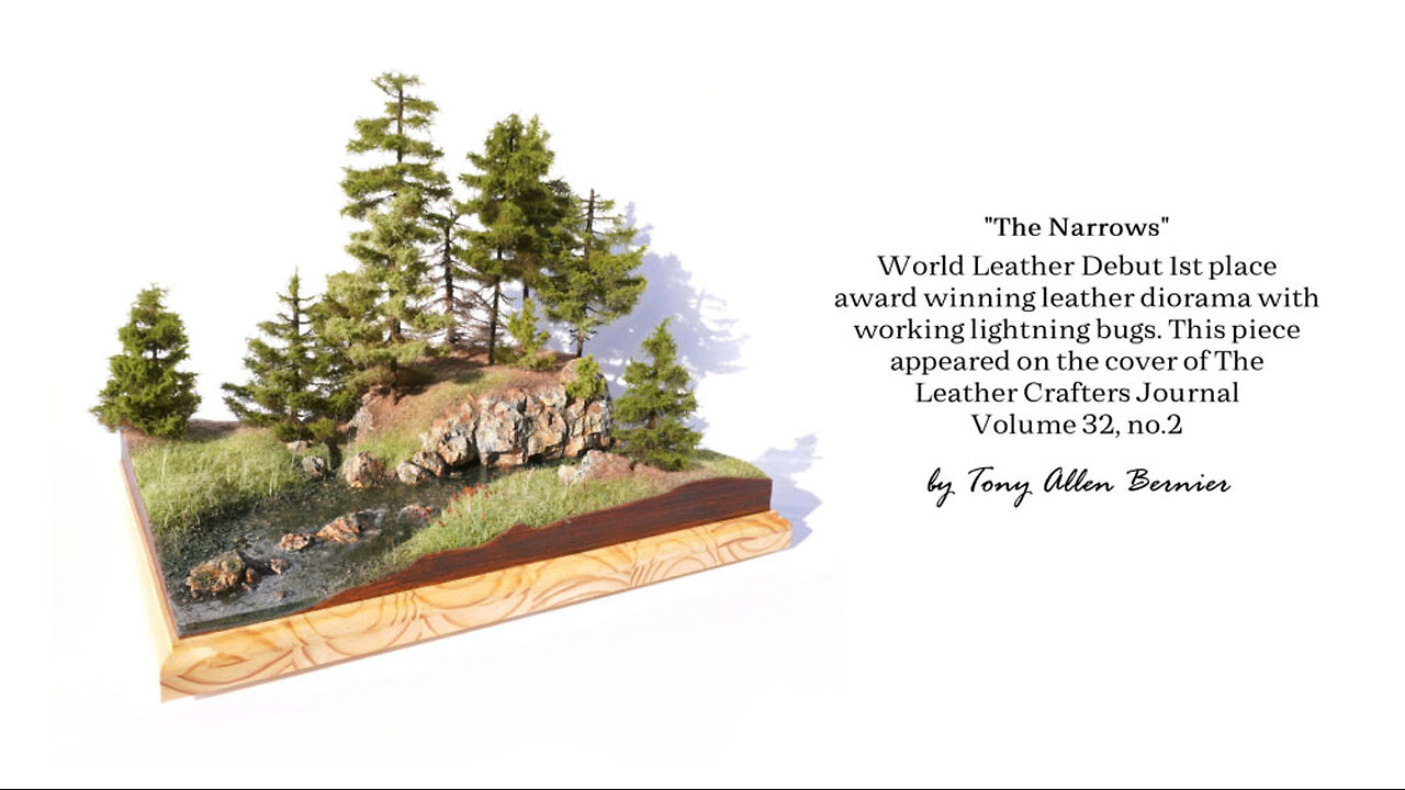 Diorama, Working Lightning bugs, Pine Tree Diorama, River Cliff Diorama