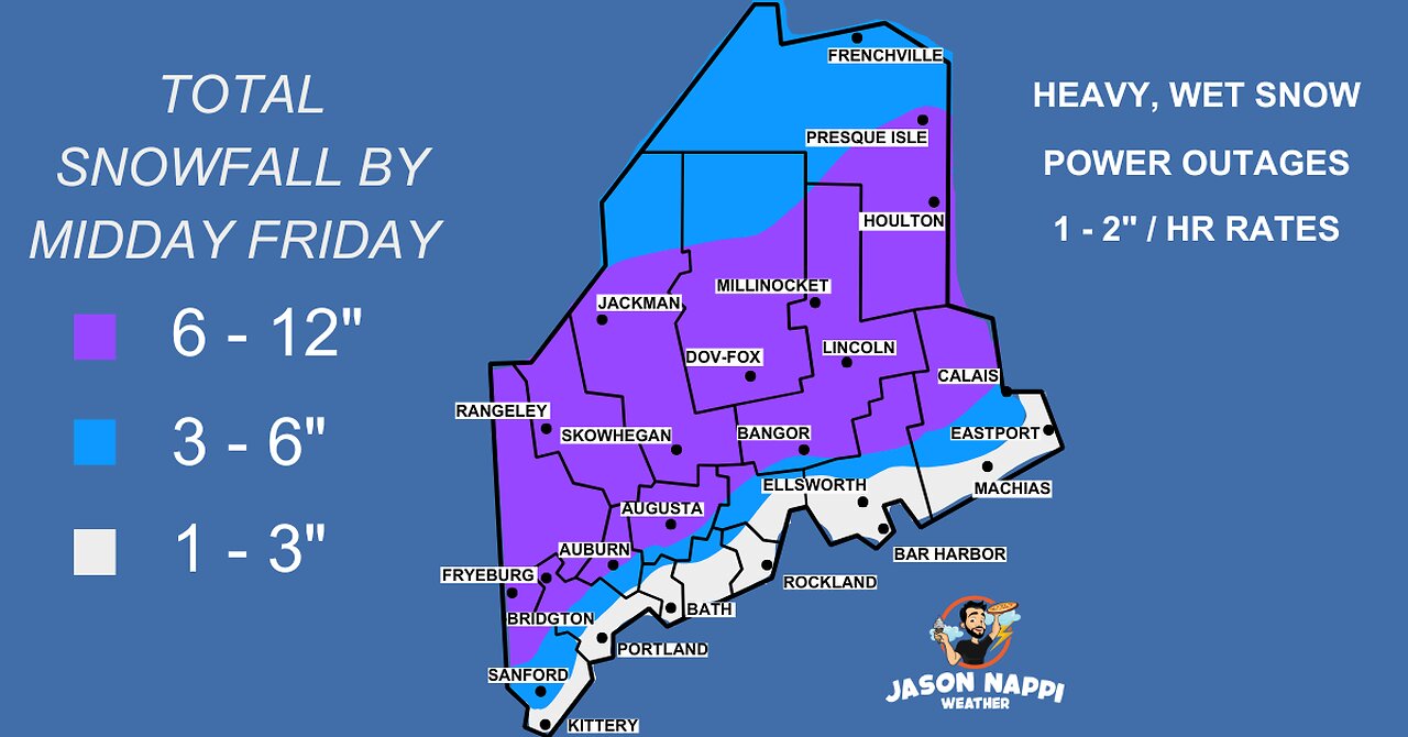 Coastal hugger to dump snow on New England