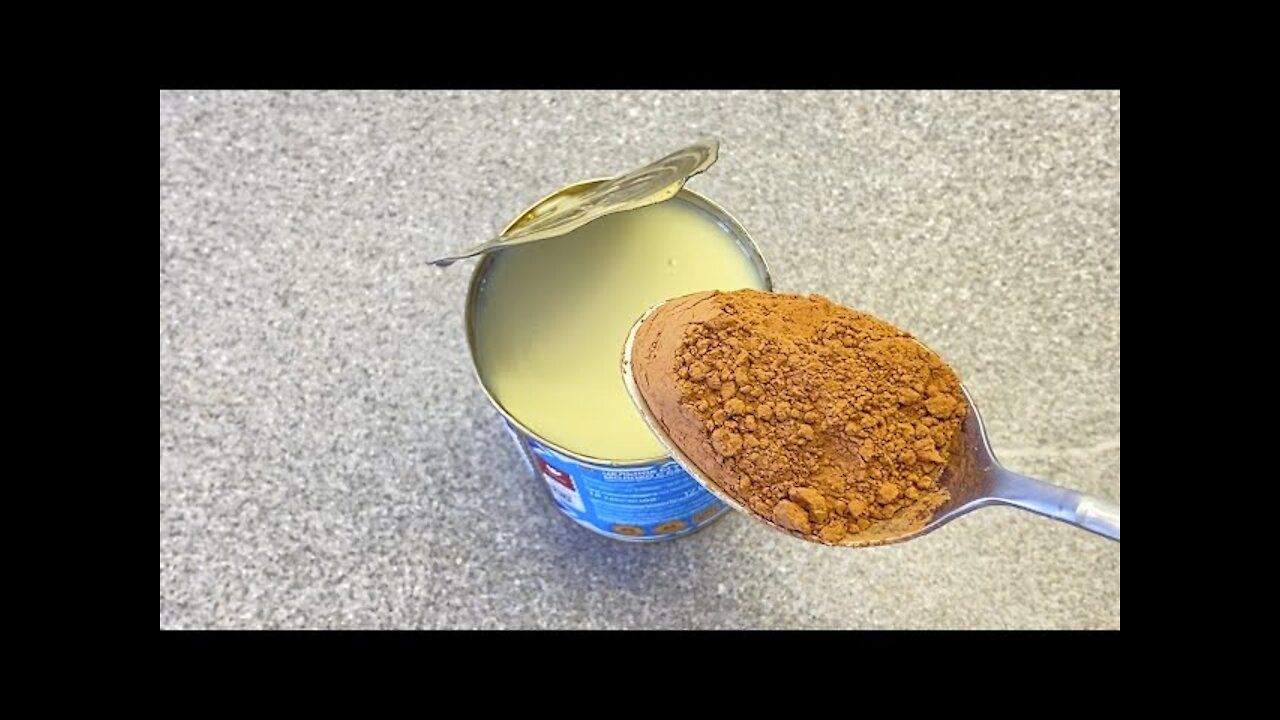 Best Food video: Mix condensed milk and cocoa, you will be amazed by the results.