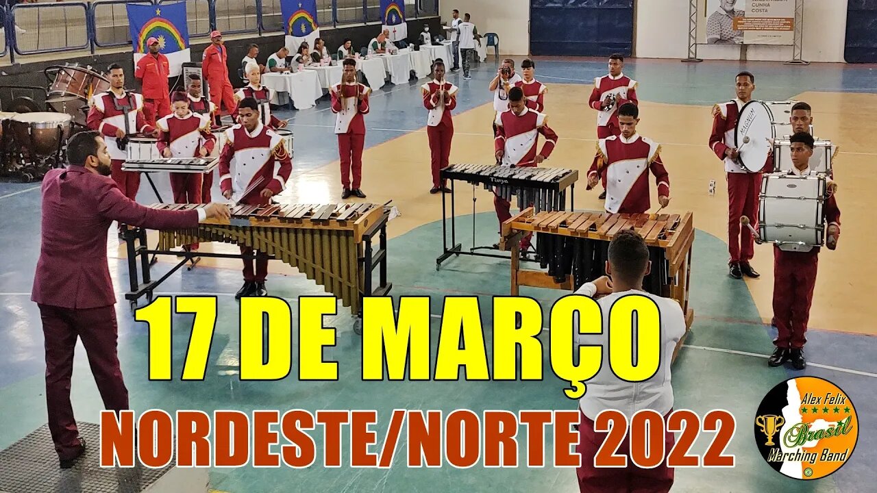 BANDA DE PERCUSSÃO COLÉGIO ESTADUAL 17 DE MARÇO 2022 NA COPA NORDESTE NORTE DE BANDAS E FANFARRAS