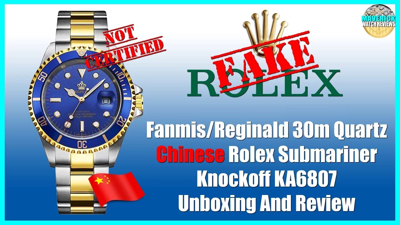 Fake Junk! | Reginald 30m Chinese Quartz Rolex Submariner KA6807 Unbox & Review