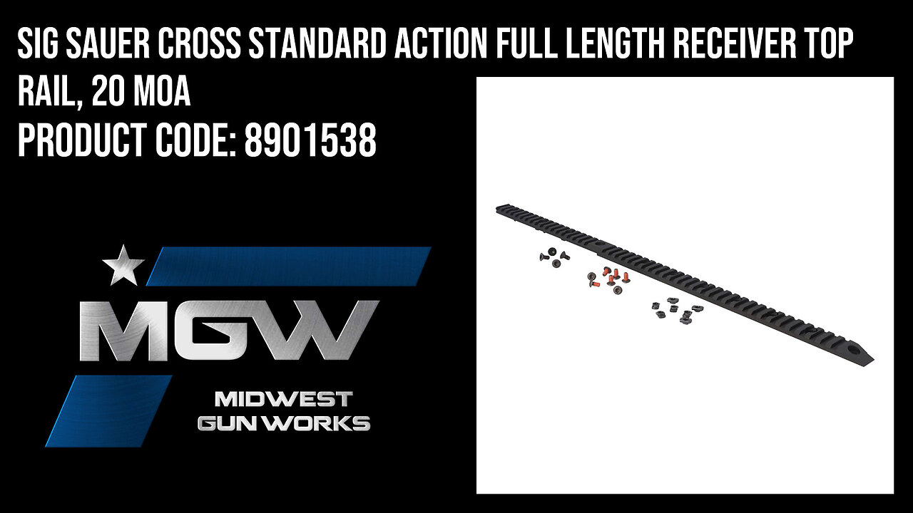 Sig Sauer Cross Standard Action Full Length Receiver Top Rail, 20 MOA - 8901538