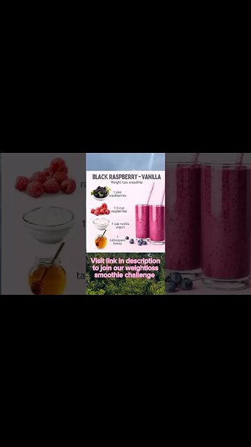 Black Raspberry and Vanilla Smoothie for Weight Loss | Which fruit smoothie is best #Shorts