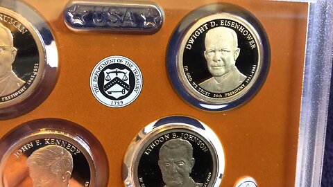 2015 Proof Silver Quarter And Presidential Dollar Set