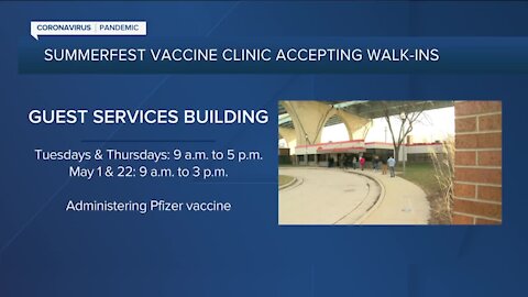 Walk-ins now accepted at Summerfest COVID vaccine clinic