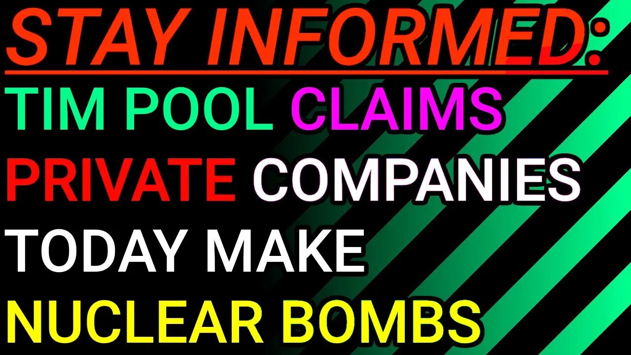 Stay Informed: People Use Own Warships And Private Companies Today Make Nuclear Weapons