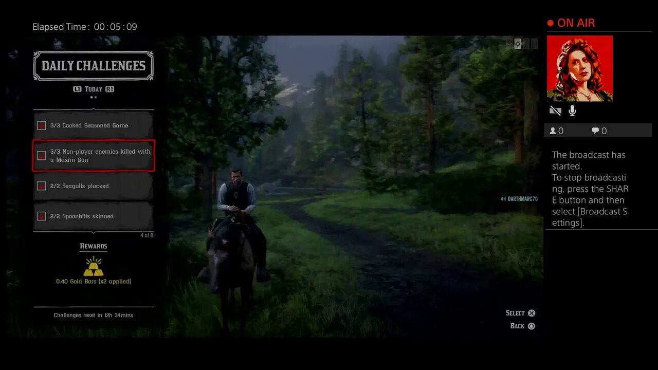 Dad Gaming RDR2 Daily Challenges 18/7/19 Live PS4