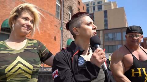 weareallessential.ca hosts a peaceful assembly in Brampton at Garden Square 04/23/21