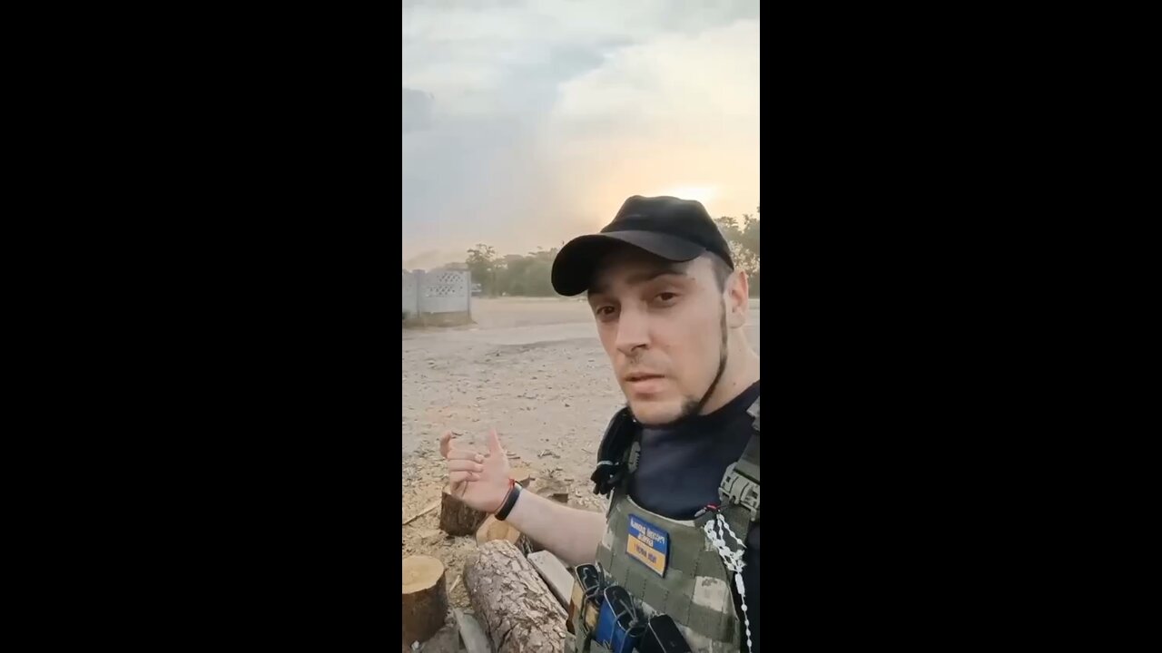 Ukrainian fighter documents being under fire